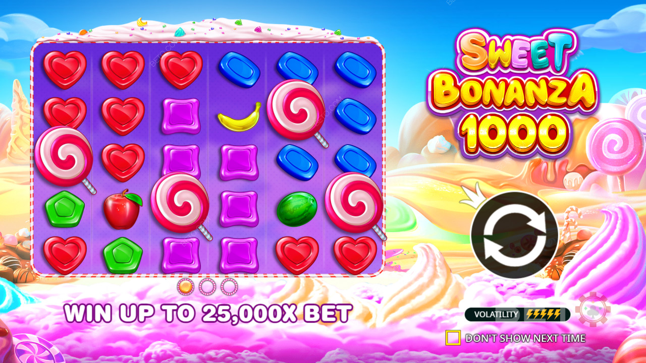 รูปแบบการหมุนที่ดีที่สุดในเกม Sweet Bonanza 1000